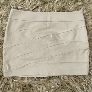 Beige Express Mini Skirt